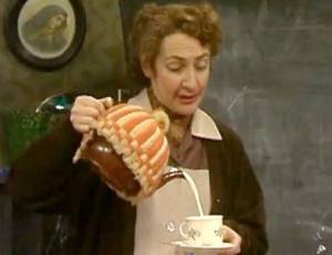 irish woman pouring tea